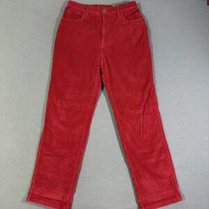 Faded Glory Pants Women's 10 Red Corduroy Stretch Y2K Grunge‎ 2000s